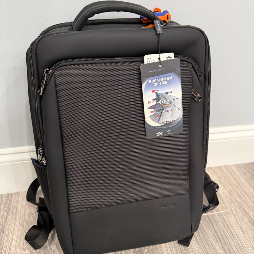 Sleek Black Men's Backpack by